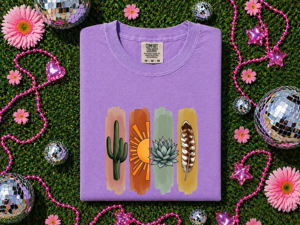 Boho Cactus Shirt, Southwestern Desert & Succulent Graphic Tee