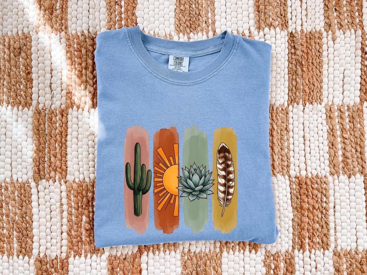 Boho Cactus Shirt, Southwestern Desert & Succulent Graphic Tee