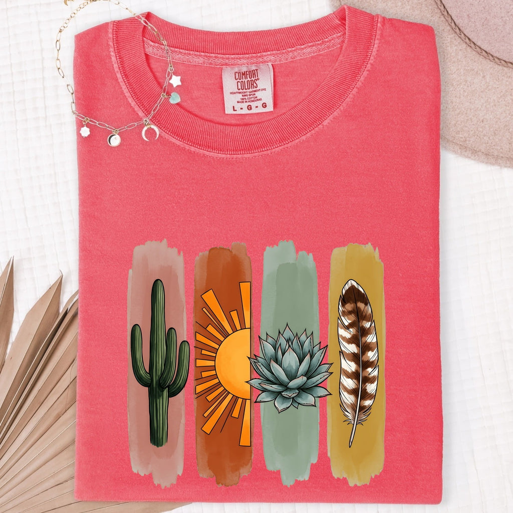 Boho Cactus Shirt, Southwestern Desert & Succulent Graphic Tee