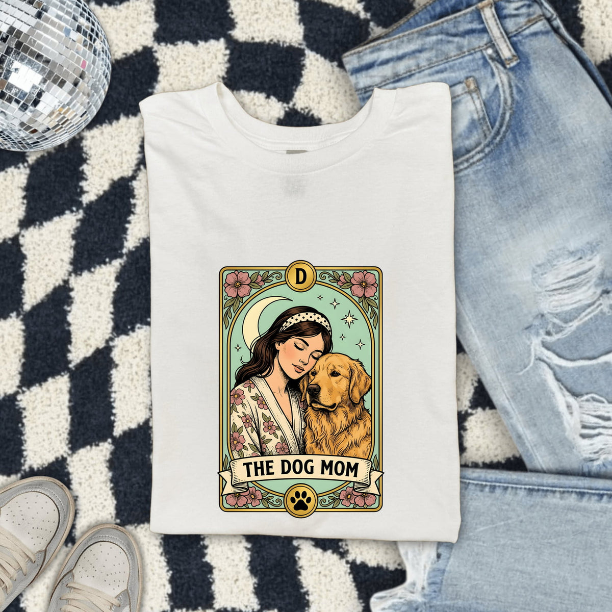 Vintage Dog Mom Shirt, Floral Dog Lover Graphic Tee