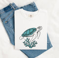 Sea Turtle Shirt, Coastal Ocean Lover Graphic Tee