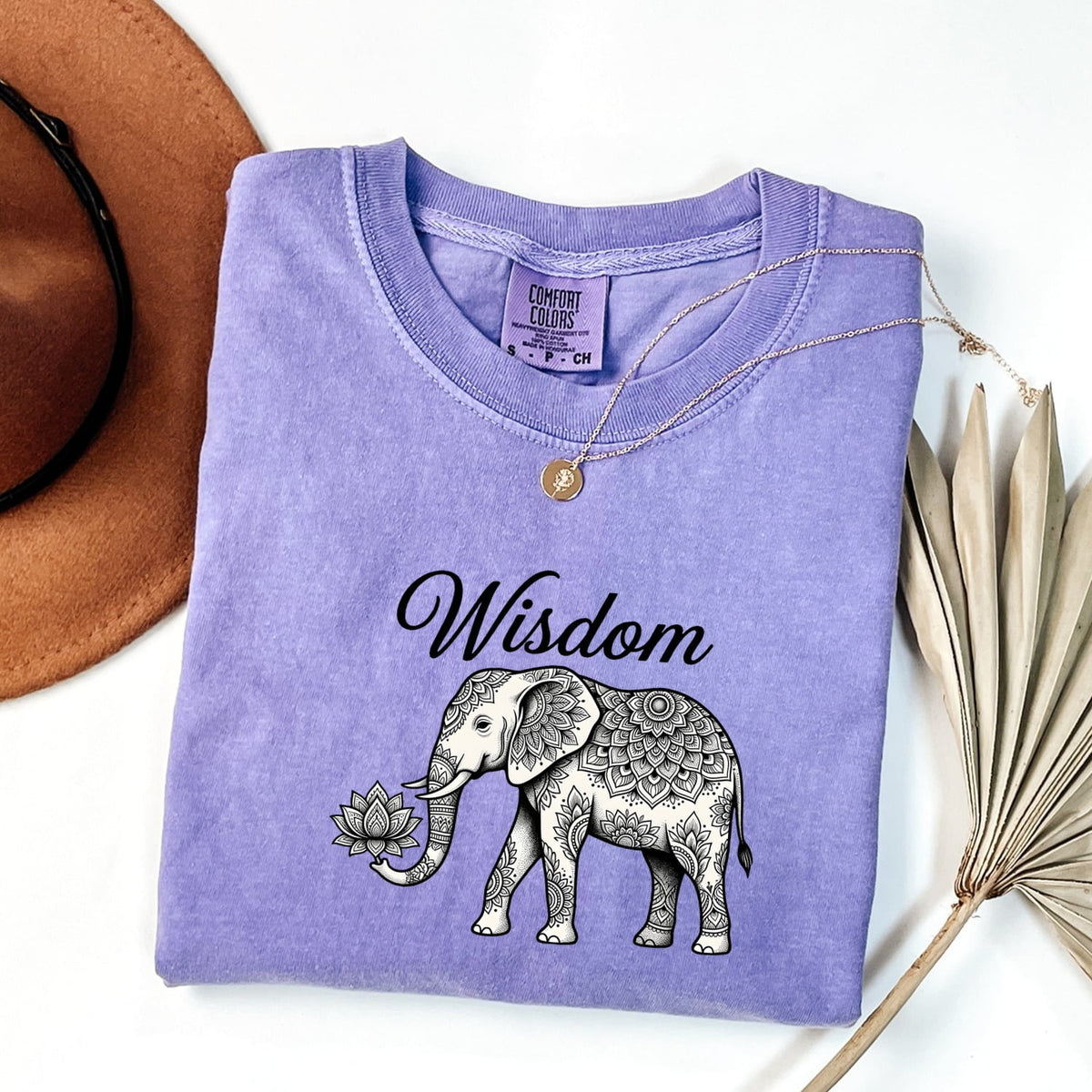 Wisdom Elephant Shirt, Boho Mandala Graphic Tee
