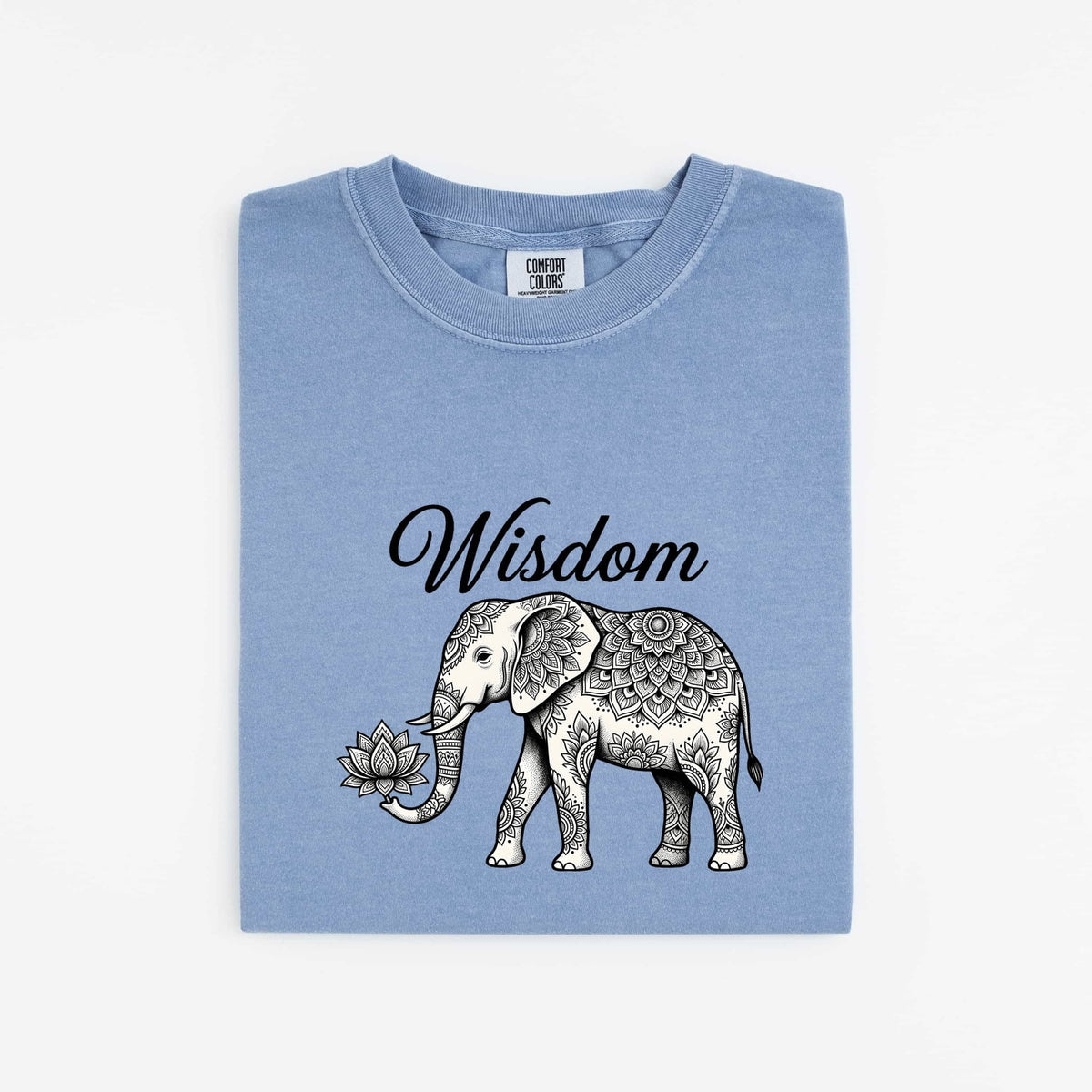 Wisdom Elephant Shirt, Boho Mandala Graphic Tee