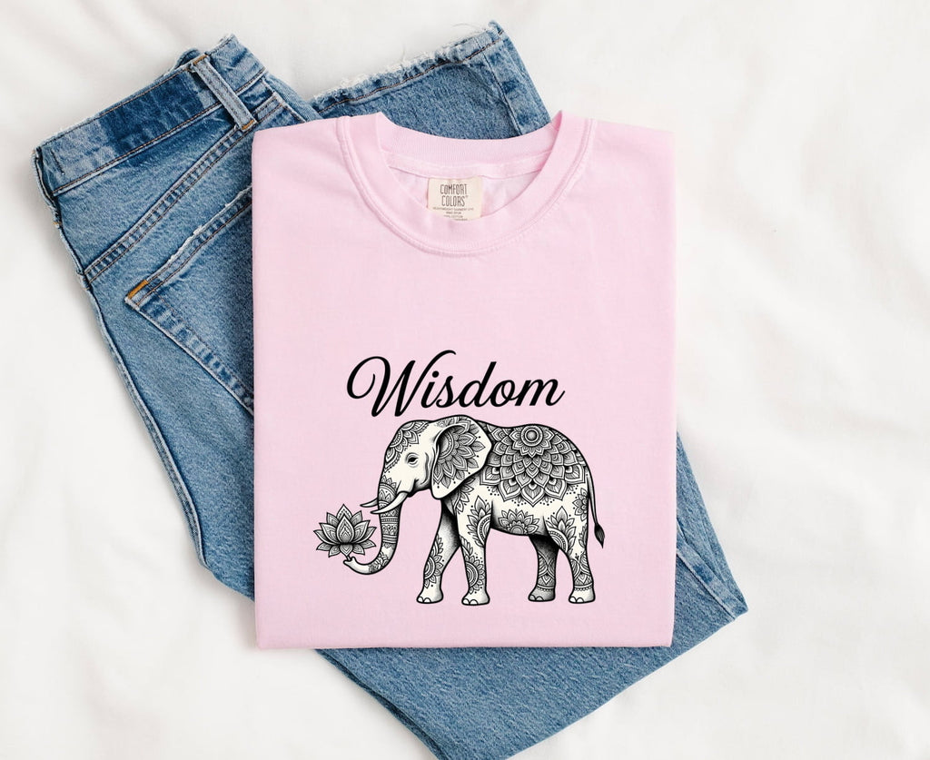 Wisdom Elephant Shirt, Boho Mandala Graphic Tee
