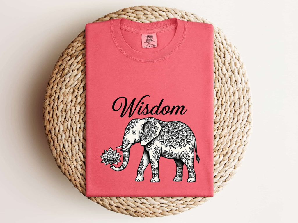 Wisdom Elephant Shirt, Boho Mandala Graphic Tee