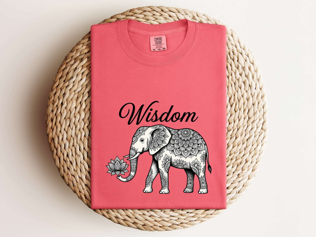 Wisdom Elephant Shirt, Boho Mandala Graphic Tee