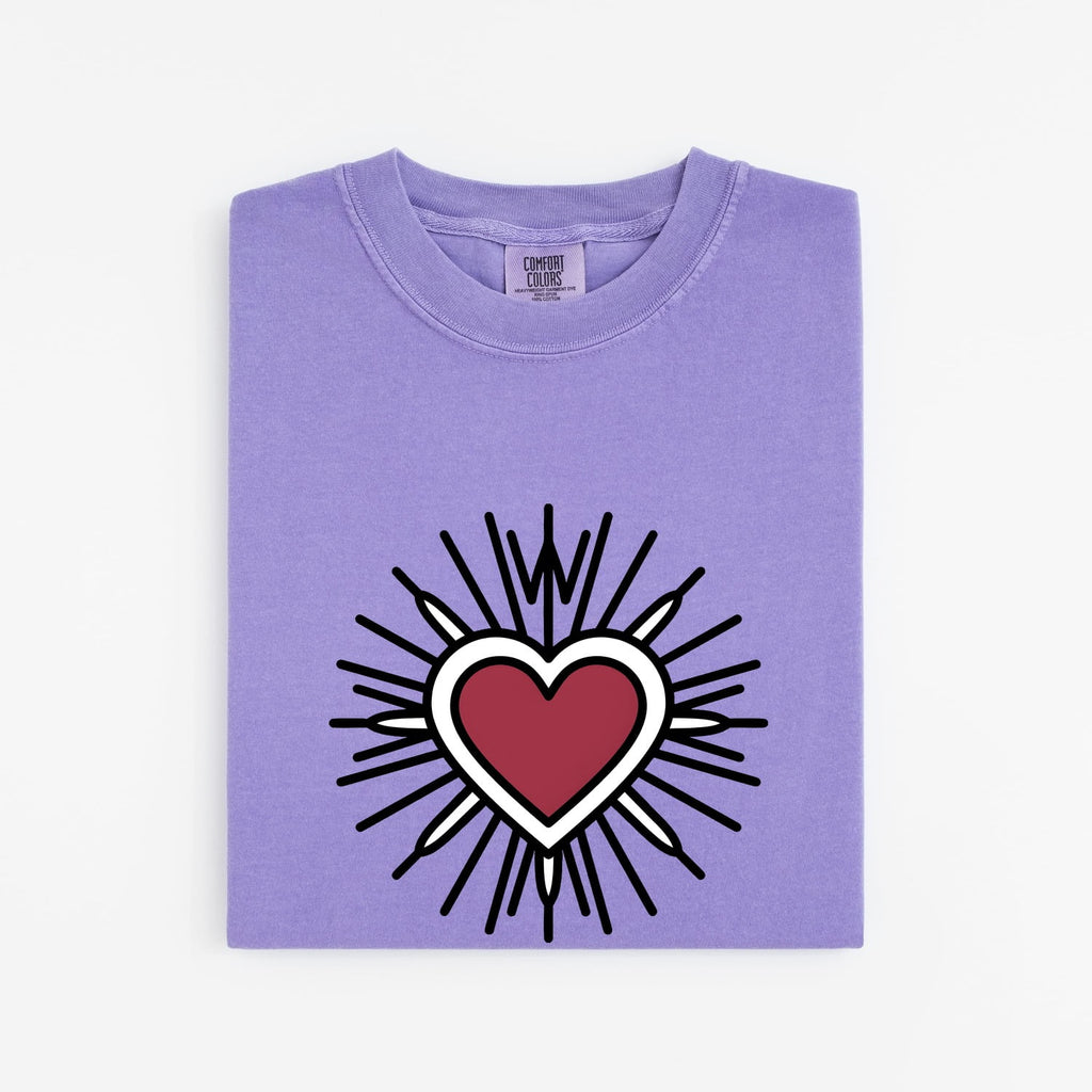 Sacred Heart Shirt, Radiant Red Heart Graphic Tee
