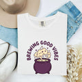 Brewing Good Vibes Shirt, Cute Cauldron Graphic Tee