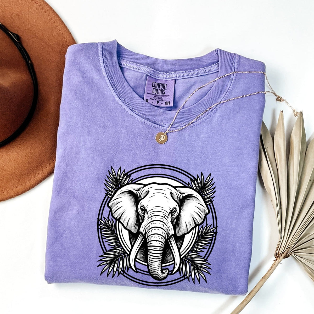 Elephant Face Shirt, Boho Wildlife Graphic Tee
