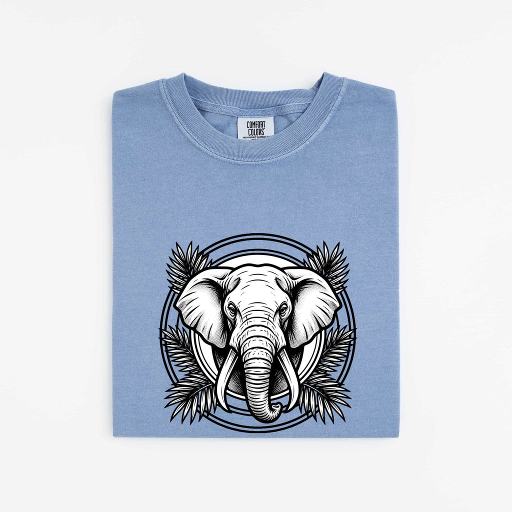 Elephant Face Shirt, Boho Wildlife Graphic Tee