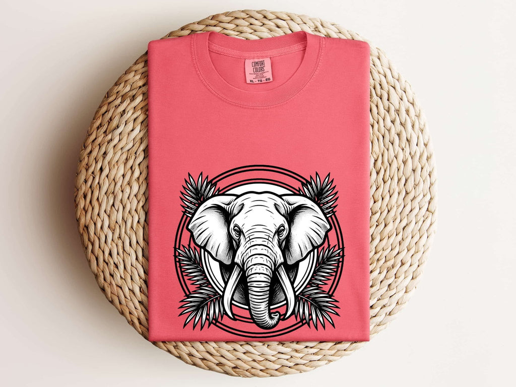 Elephant Face Shirt, Boho Wildlife Graphic Tee