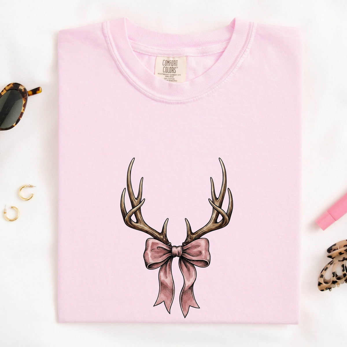 Deer Antler Bow Shirt, Coquette Western Graphic Tee