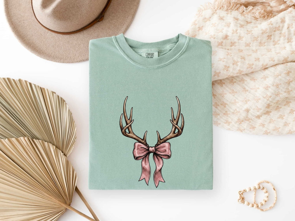 Deer Antler Bow Shirt, Coquette Western Graphic Tee