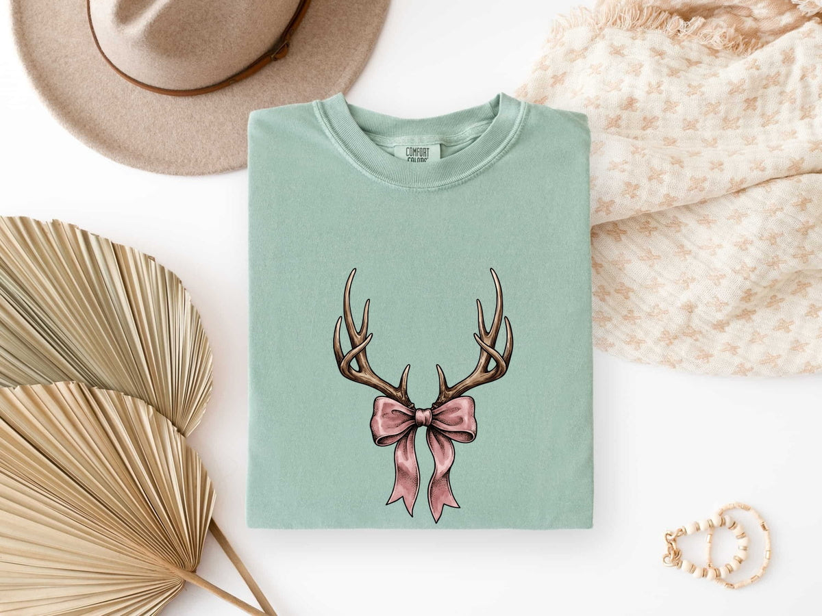 Deer Antler Bow Shirt, Coquette Western Graphic Tee