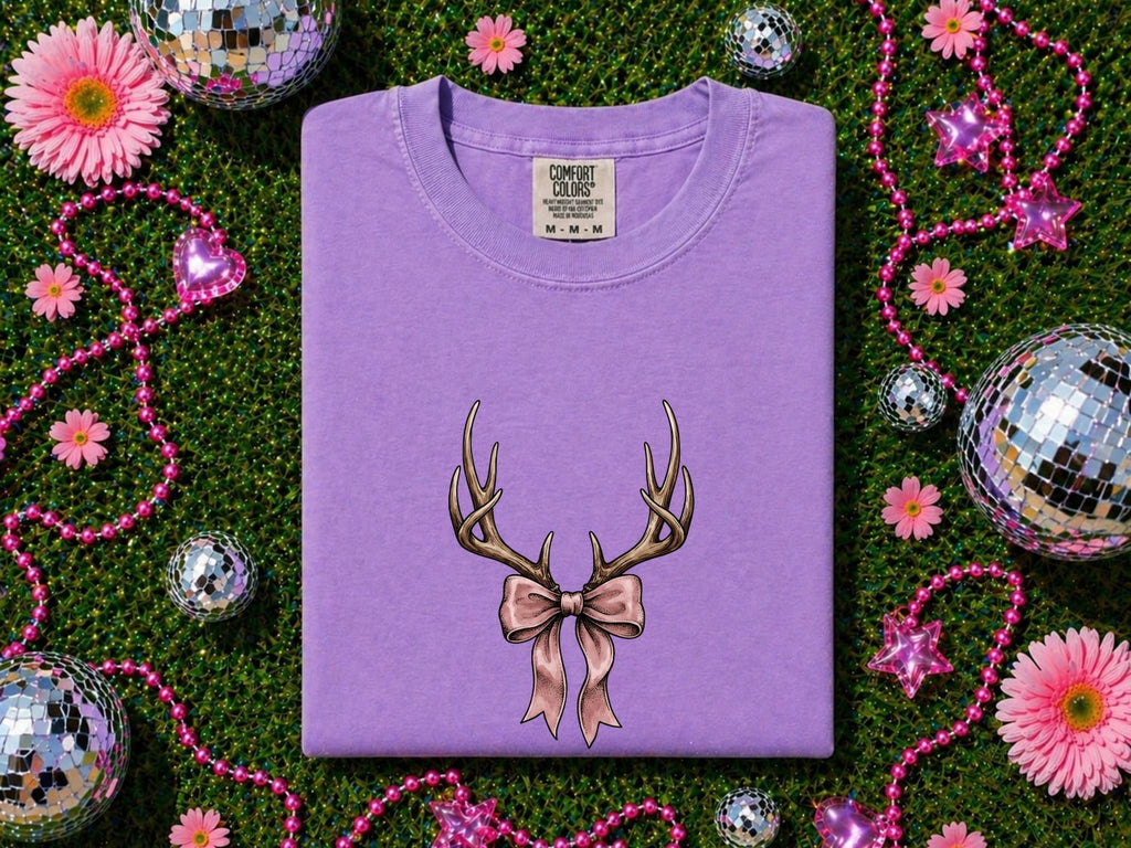 Deer Antler Bow Shirt, Coquette Western Graphic Tee