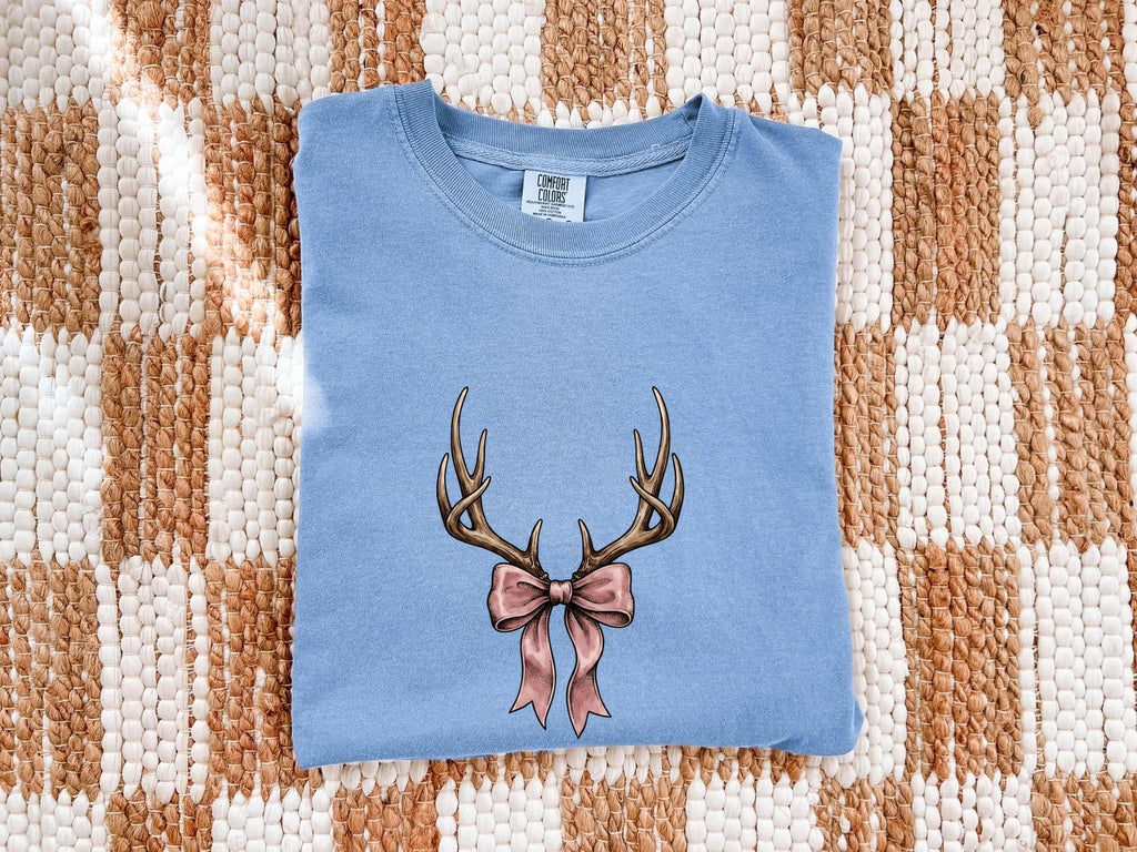 Deer Antler Bow Shirt, Coquette Western Graphic Tee