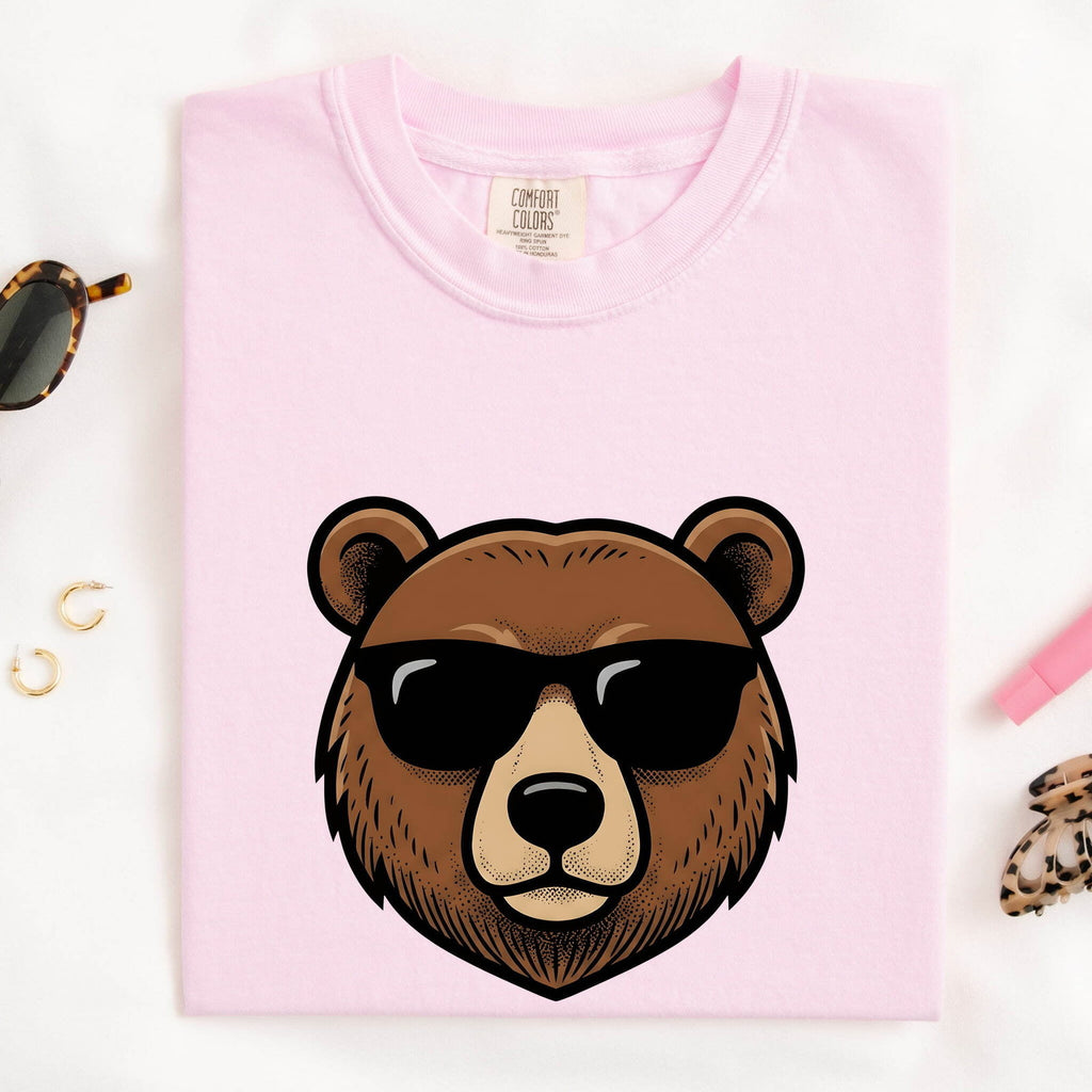 Cool Bear Shirt, Funny Sunglasses Wildlife Graphic Tee