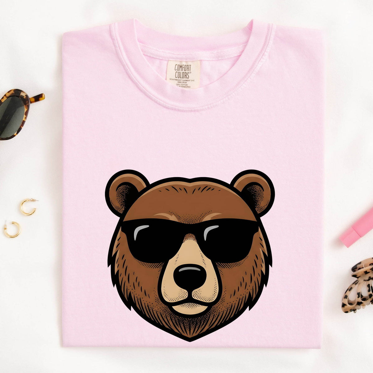 Cool Bear Shirt, Funny Sunglasses Wildlife Graphic Tee
