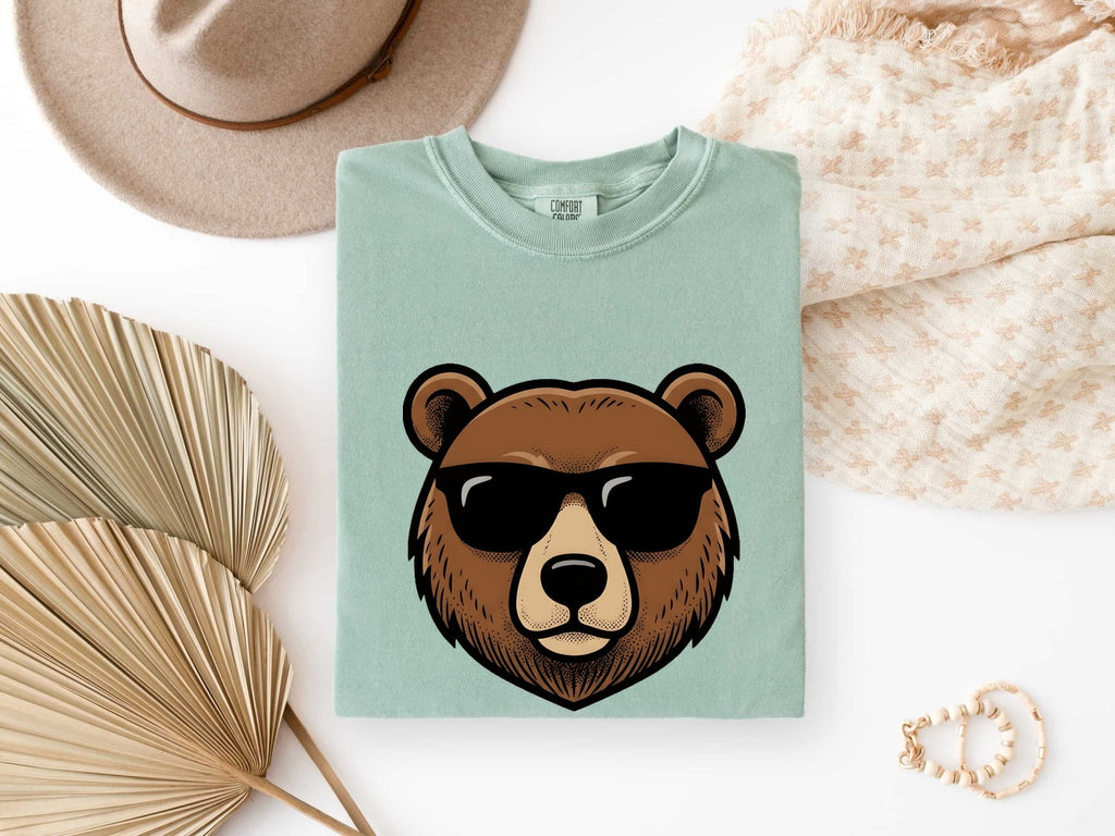 Cool Bear Shirt, Funny Sunglasses Wildlife Graphic Tee