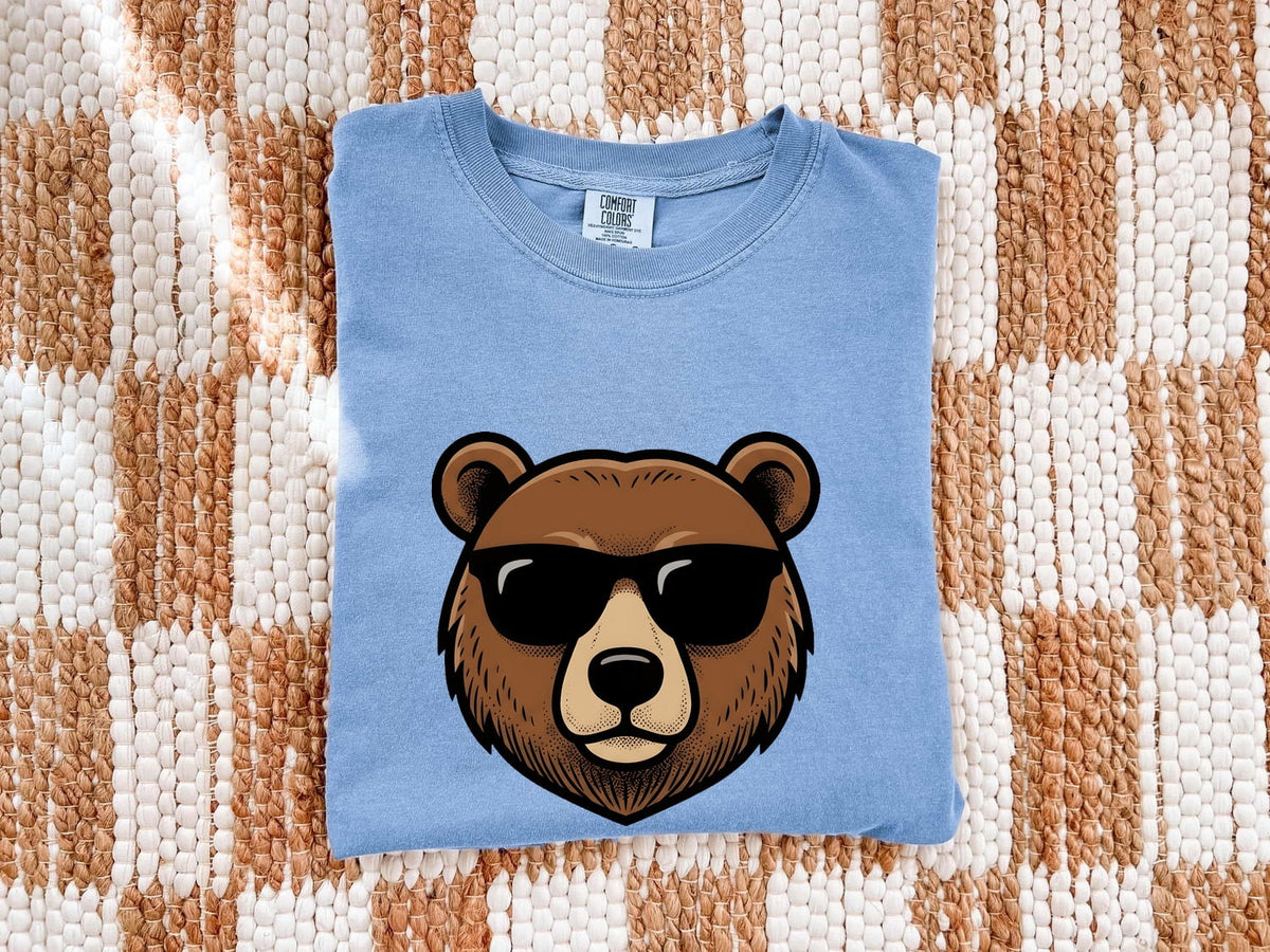 Cool Bear Shirt, Funny Sunglasses Wildlife Graphic Tee