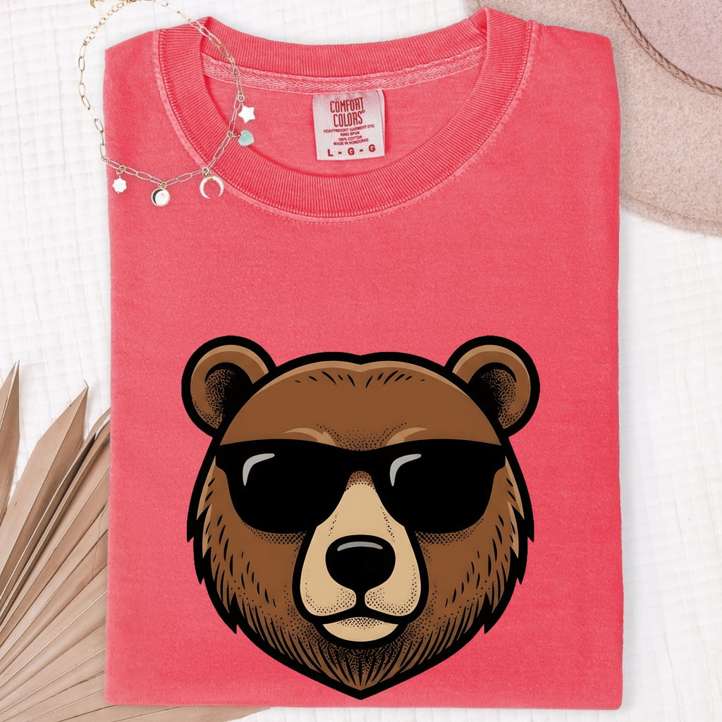 Cool Bear Shirt, Funny Sunglasses Wildlife Graphic Tee