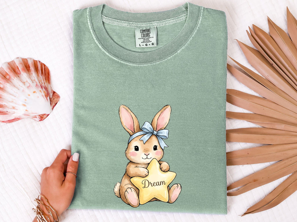 Cute Watercolor Bunny Shirt, Pastel Rabbit Graphic Tee