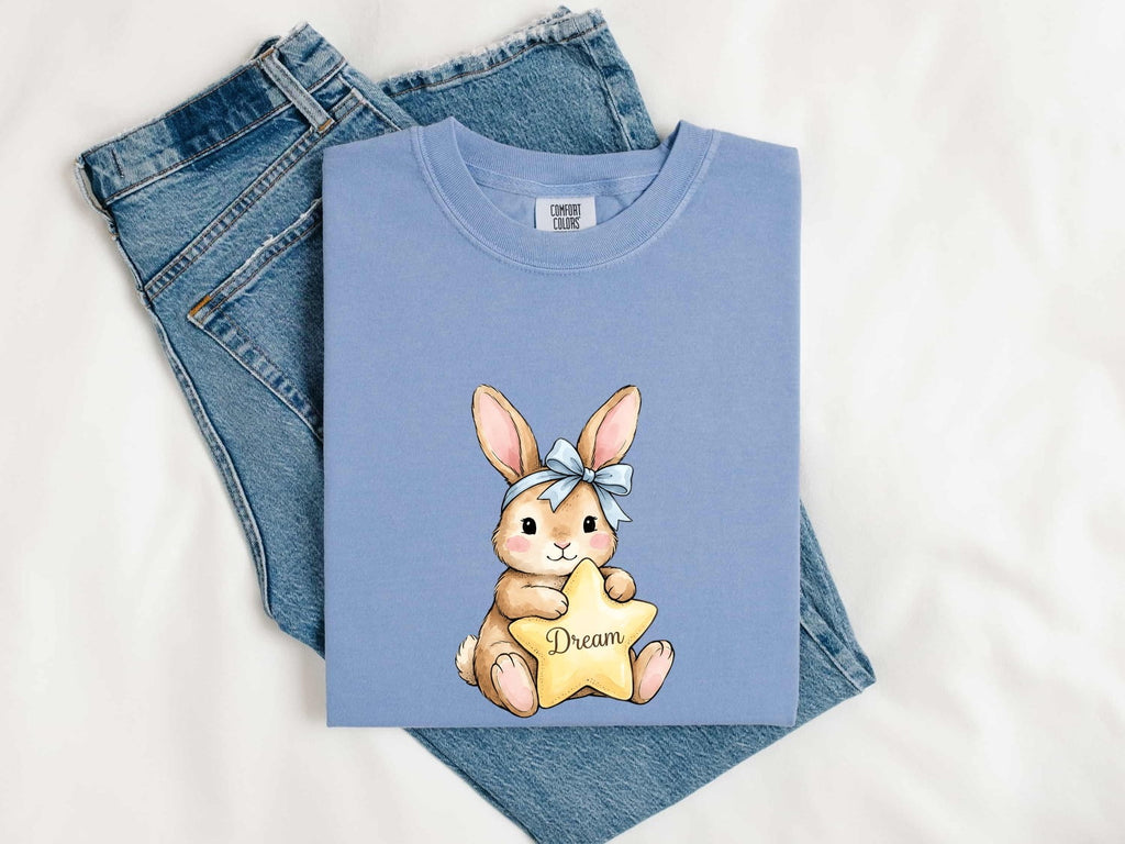 Cute Watercolor Bunny Shirt, Pastel Rabbit Graphic Tee