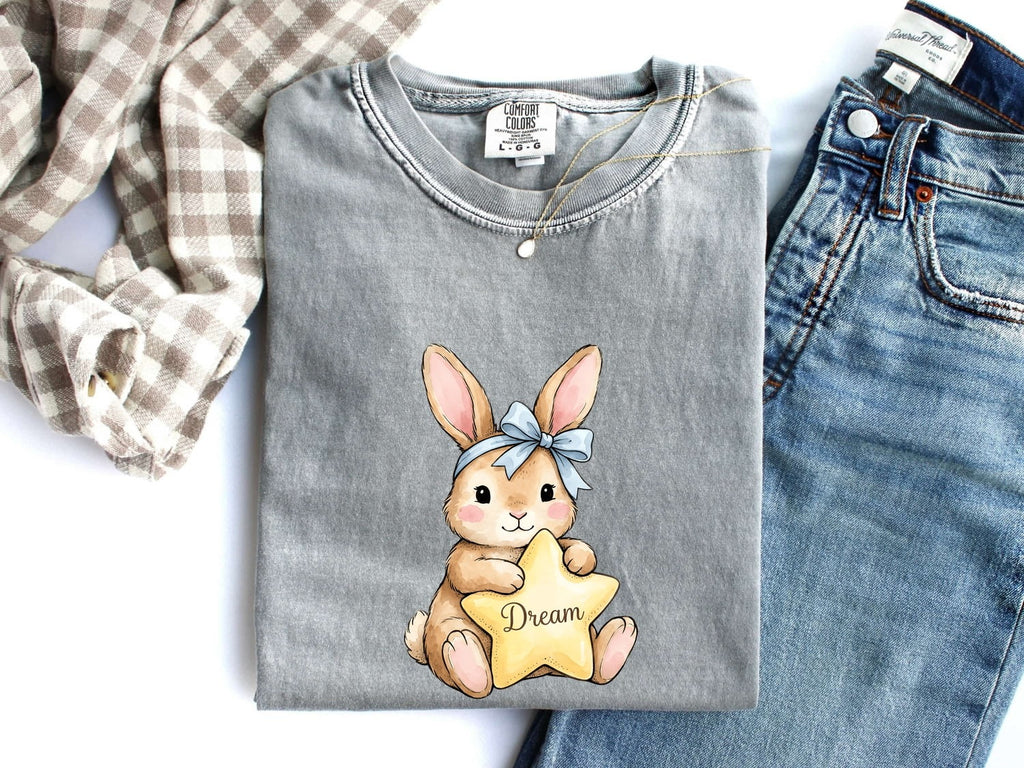 Cute Watercolor Bunny Shirt, Pastel Rabbit Graphic Tee