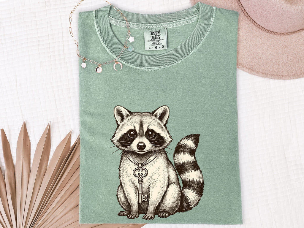 Cute Raccoon Shirt, Vintage Woodland Animal Graphic Tee