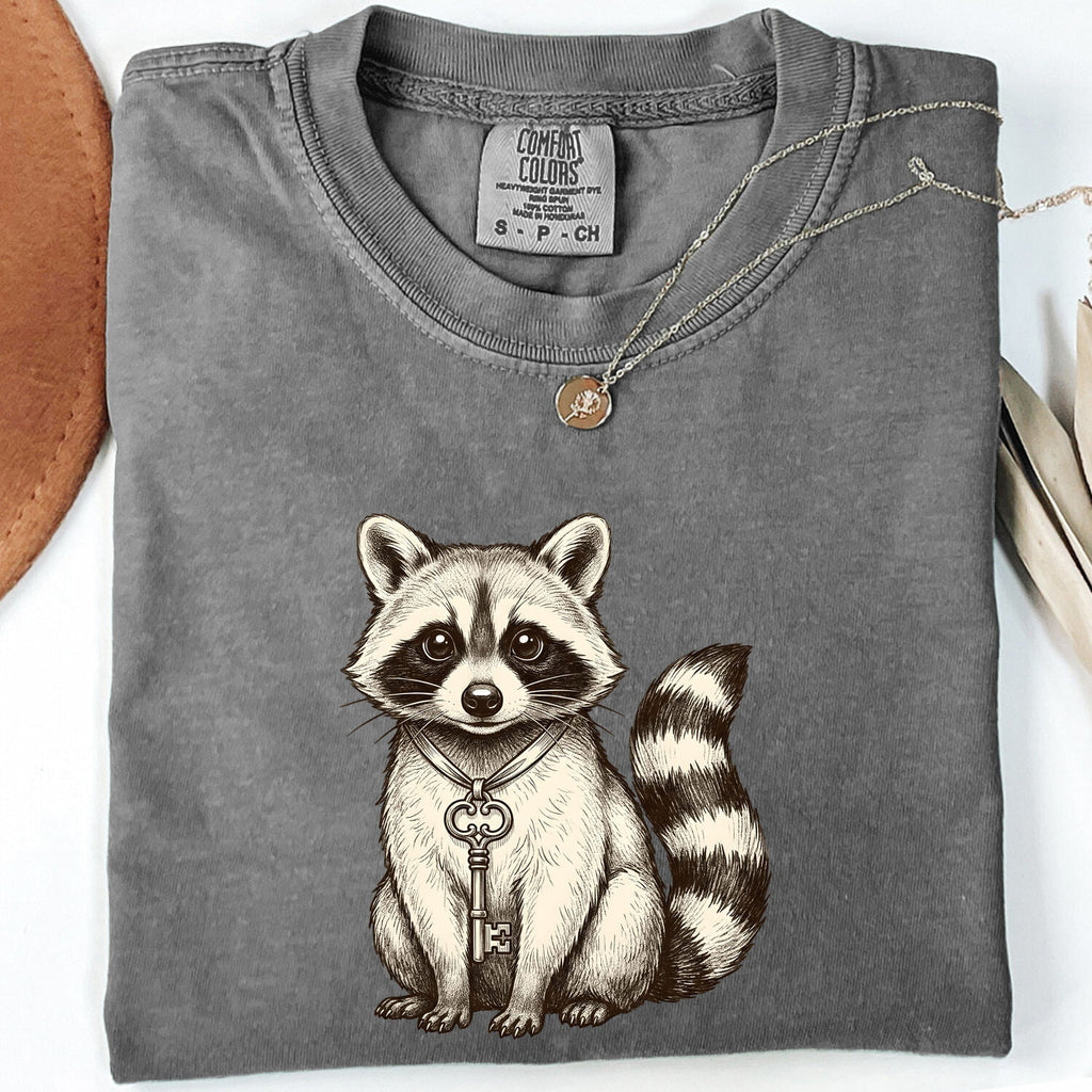 Cute Raccoon Shirt, Vintage Woodland Animal Graphic Tee