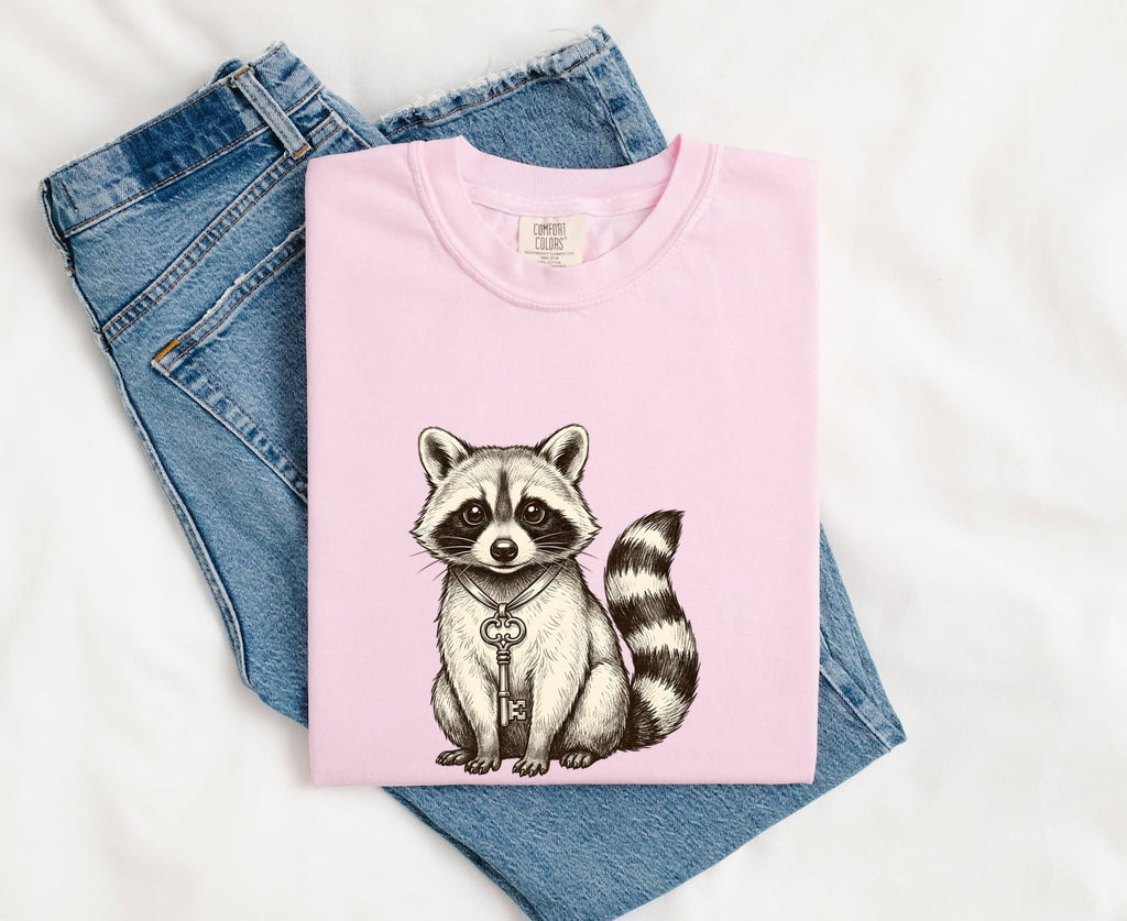 Cute Raccoon Shirt, Vintage Woodland Animal Graphic Tee